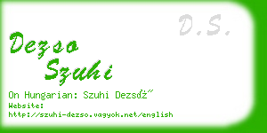 dezso szuhi business card